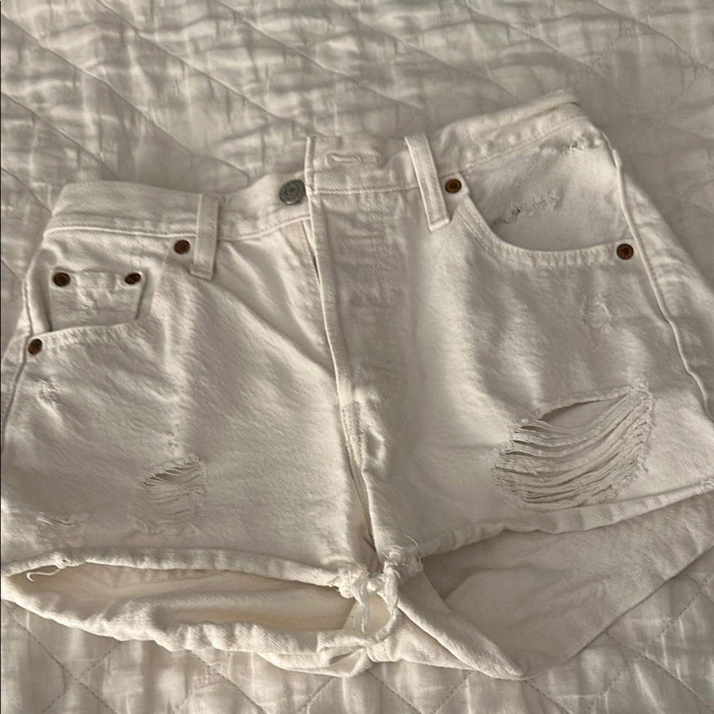 Levi’s white 501 high rise Women's Jean Shorts